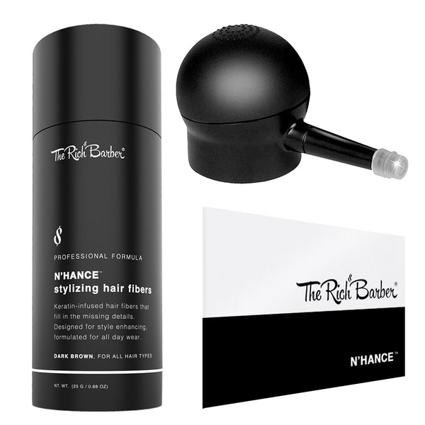 N'Hance™ Pro Barber Kit I - 3-in-1 Hair Building Fibers & Application Set